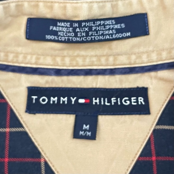 Vintage Tommy Hilfiger Men’s Long Sleeve Button Down Blue & Red Check Shirt Sz M - Picture 3 of 5